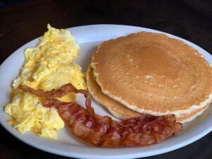 Two Eggs any style, Two Pancakes & Two Bacon